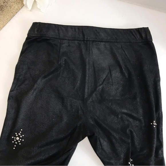 FREE PEOPLE | STAR STUDDED EMBELLISHED BRUSHED BLACK SKINNY FESTIVAL LEGGINGS 27 - Picture 5 of 13